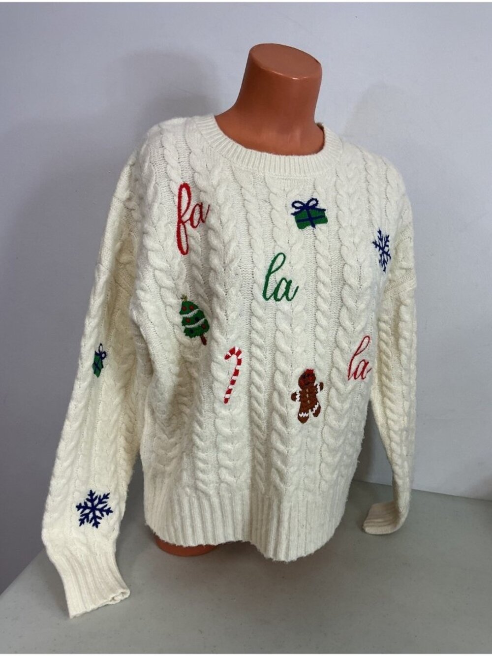 Cynthia Rowley Angora Christmas Sweater Womens Large